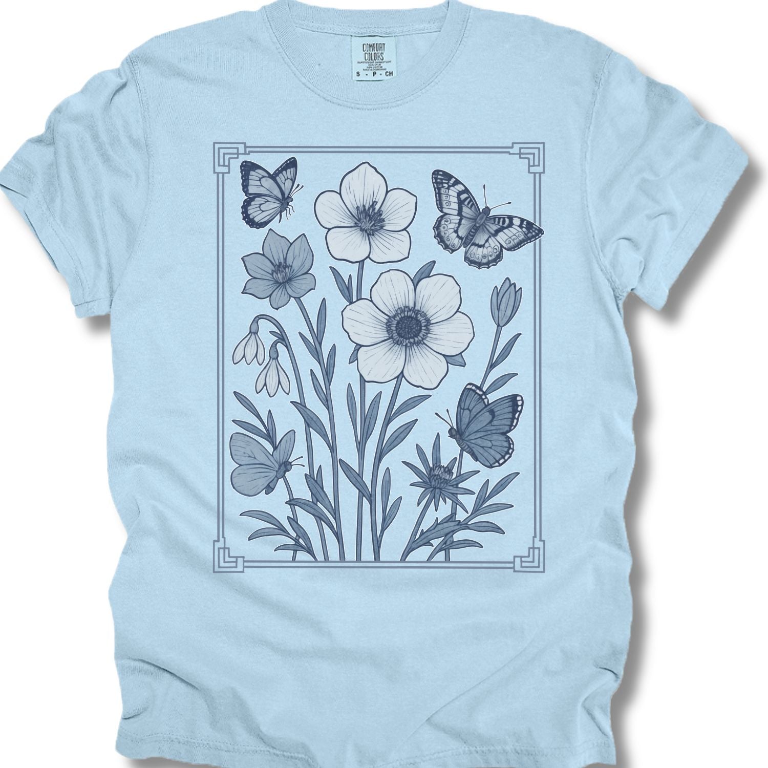 Blue Floral Tee