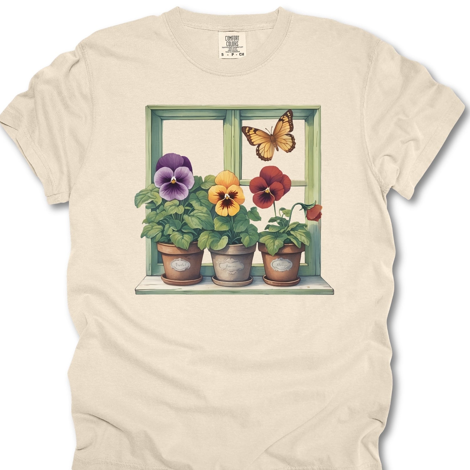 Windowsill Pansies Shirt.