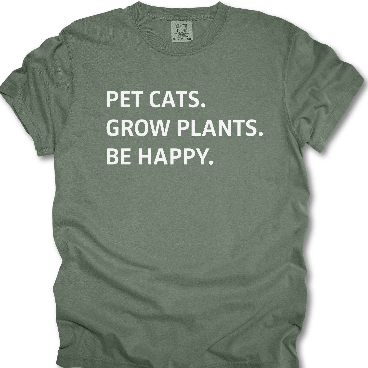 Pet Cats Grow Plants Be Happy T-shirt