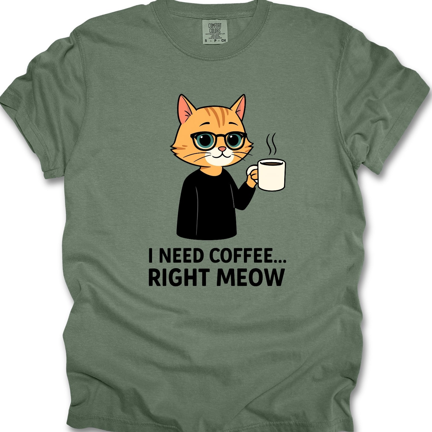 I Need Coffee Right Meow Tee