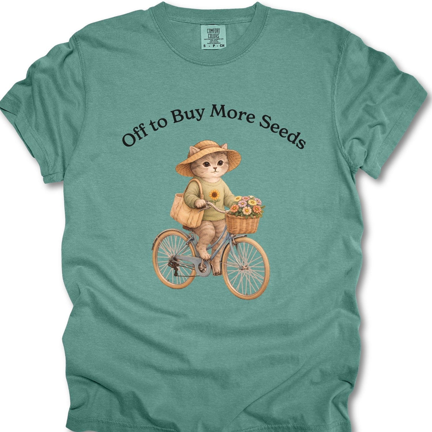 Off To Buy More Seeds Cat T-shirt