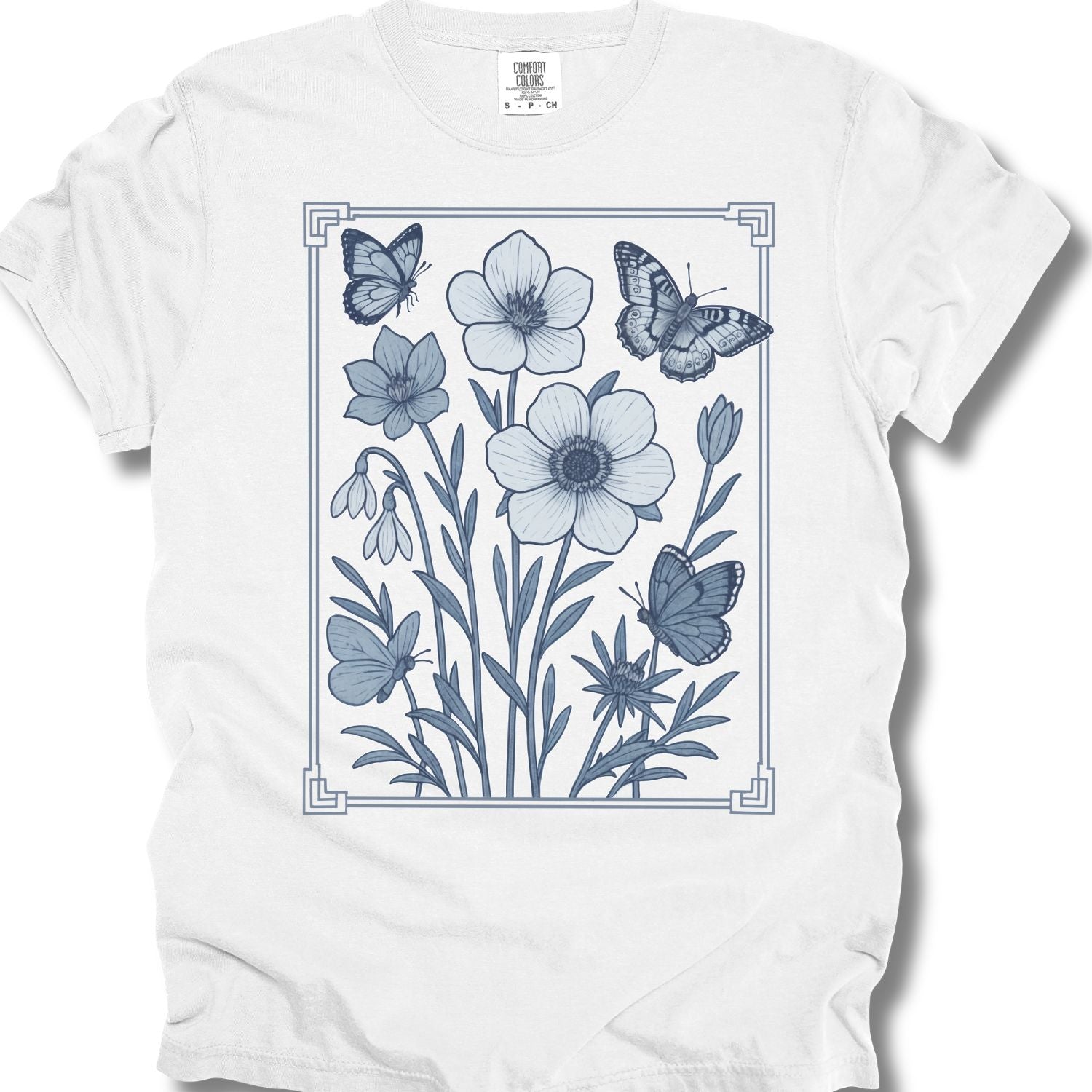 Blue Floral Tee