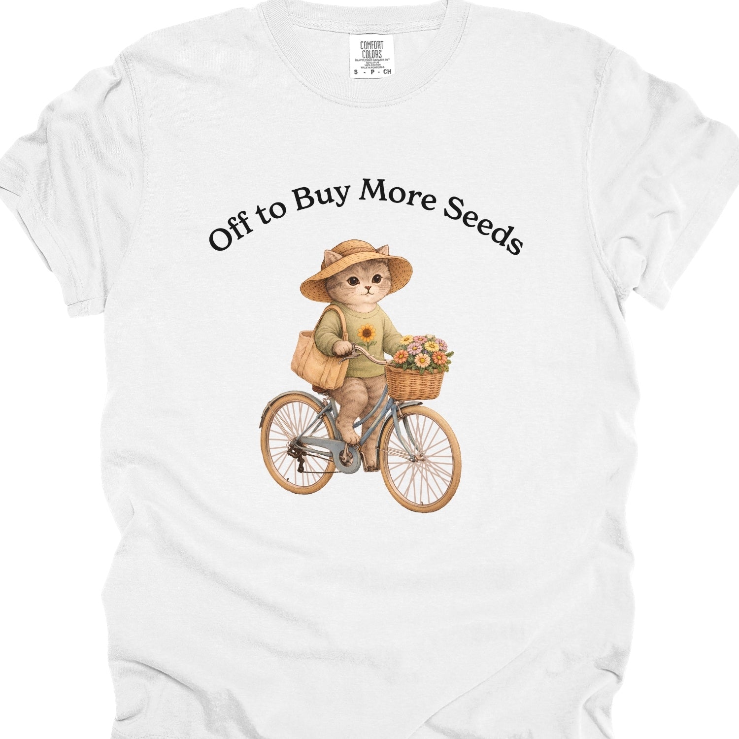 Off To Buy More Seeds Cat T-shirt