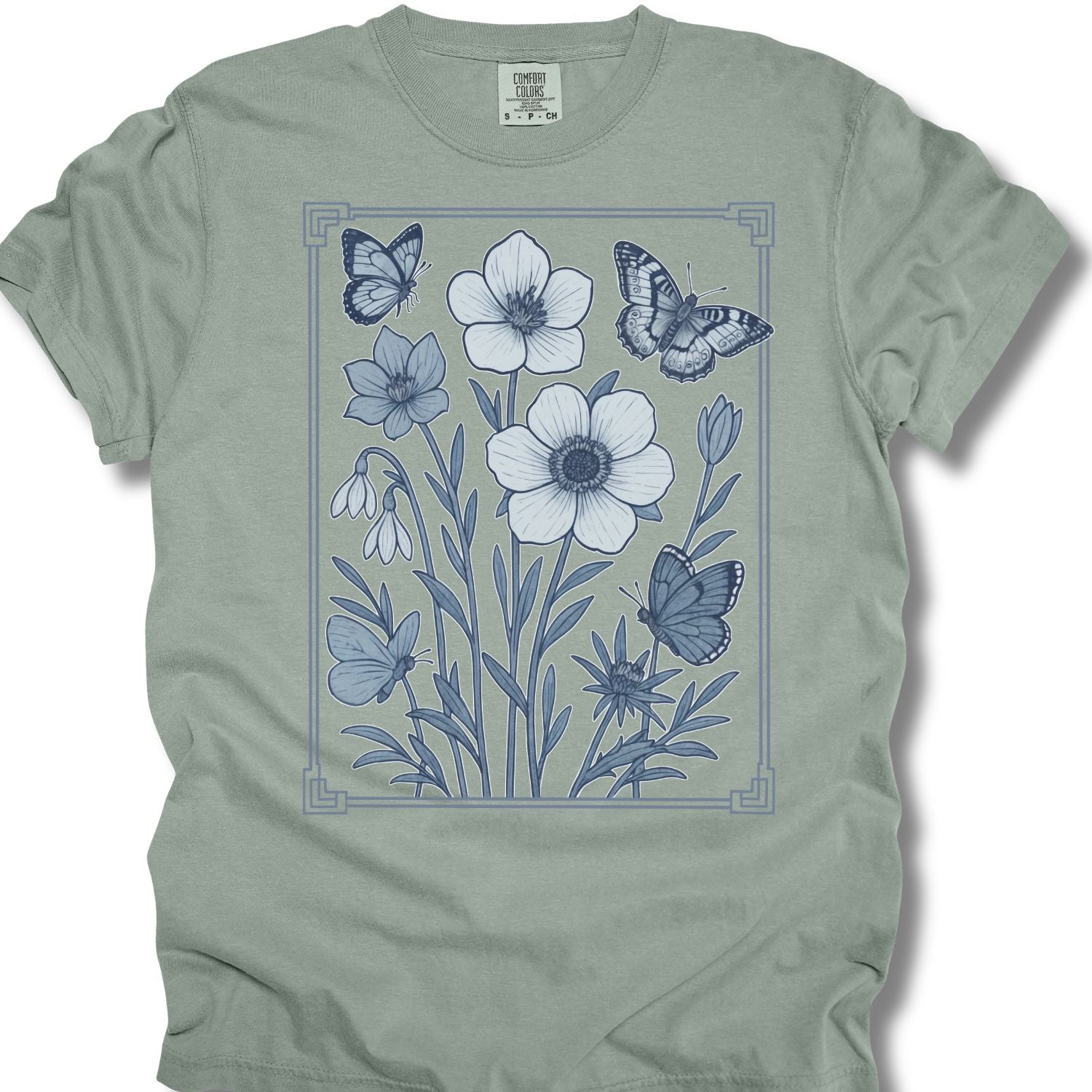 Blue Floral Tee