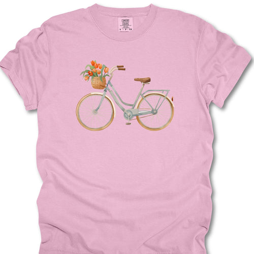 Bicycle Flower basket T-shirt