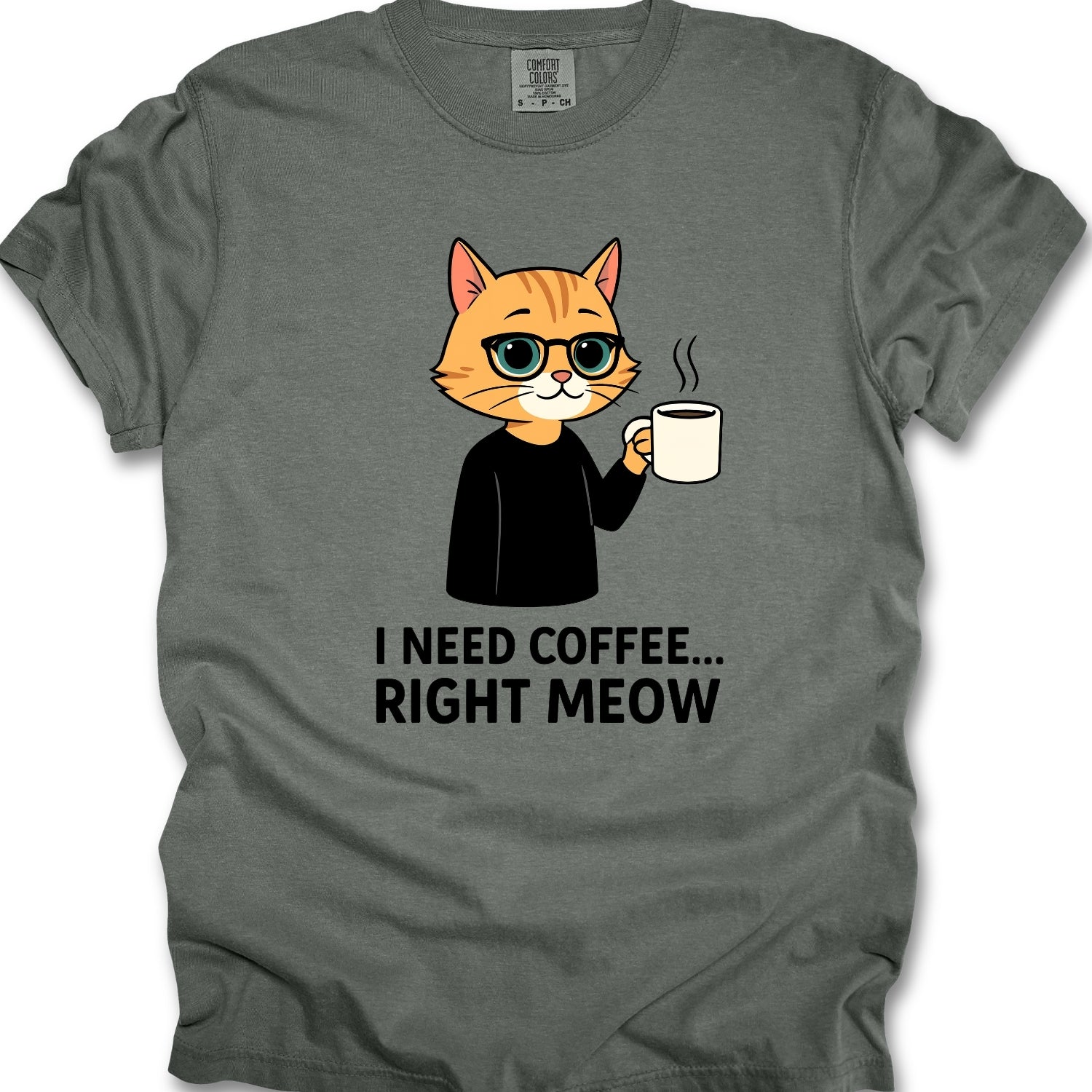 I Need Coffee Right Meow Tee