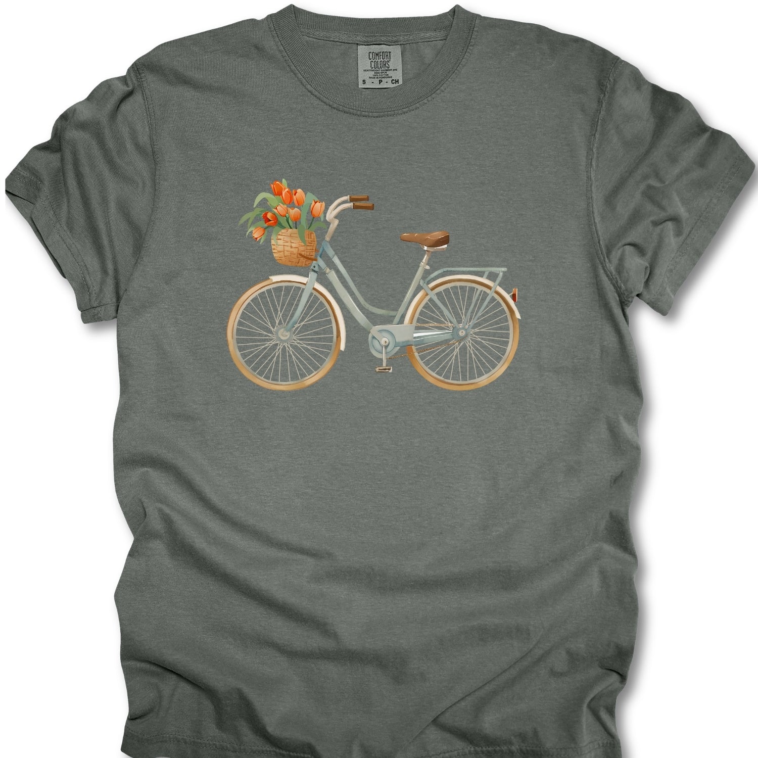 Bicycle Flower basket T-shirt