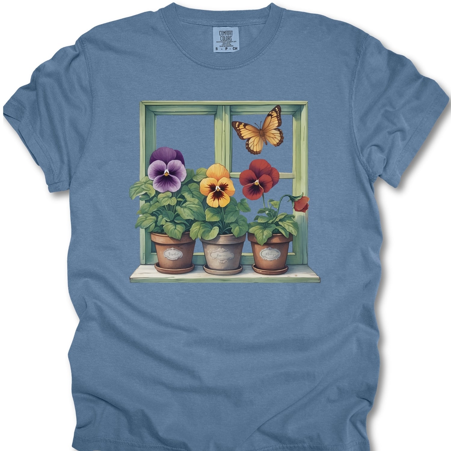 Windowsill Pansies Shirt.