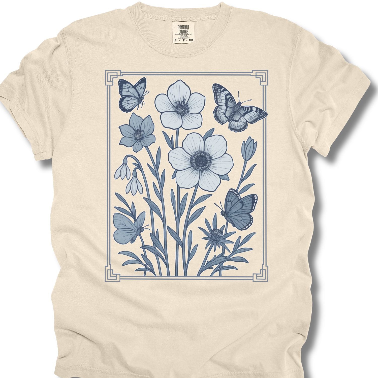 Blue Floral Tee