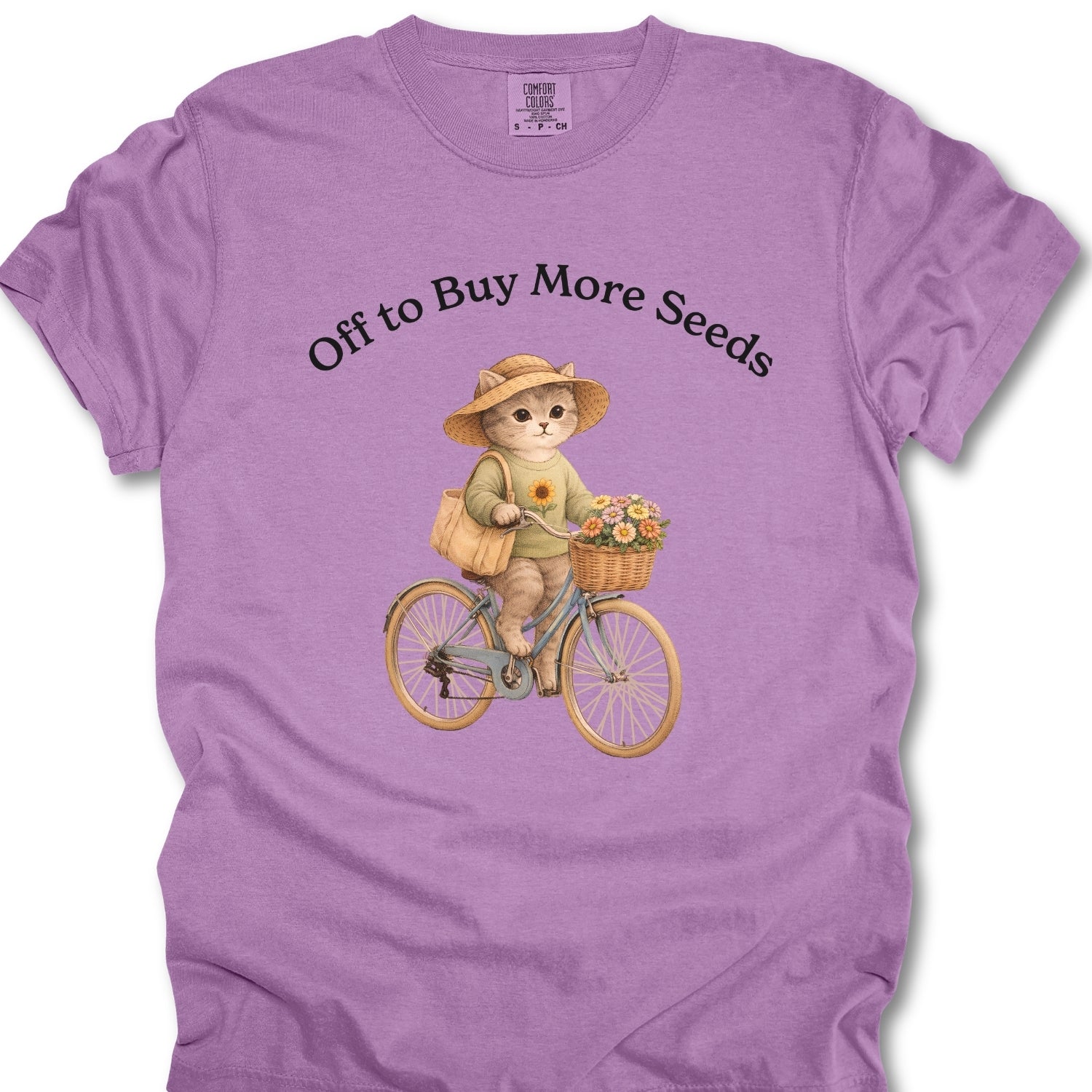 Off To Buy More Seeds Cat T-shirt