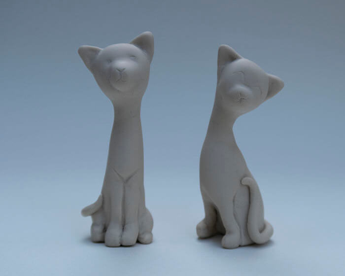 polymer clay cats